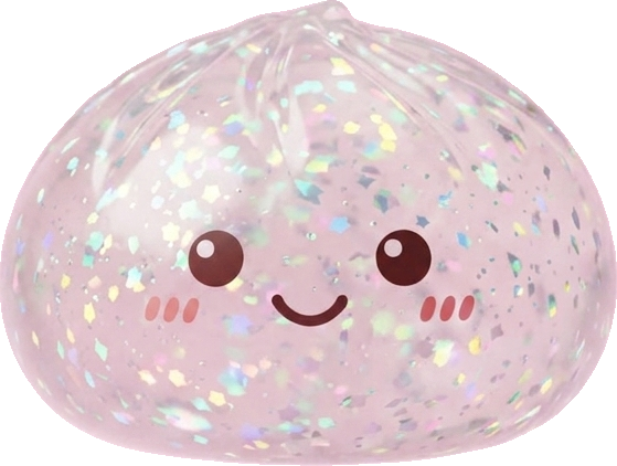 Glitter Dumpling Squishy Srebrny Blask ściskany w dłoni