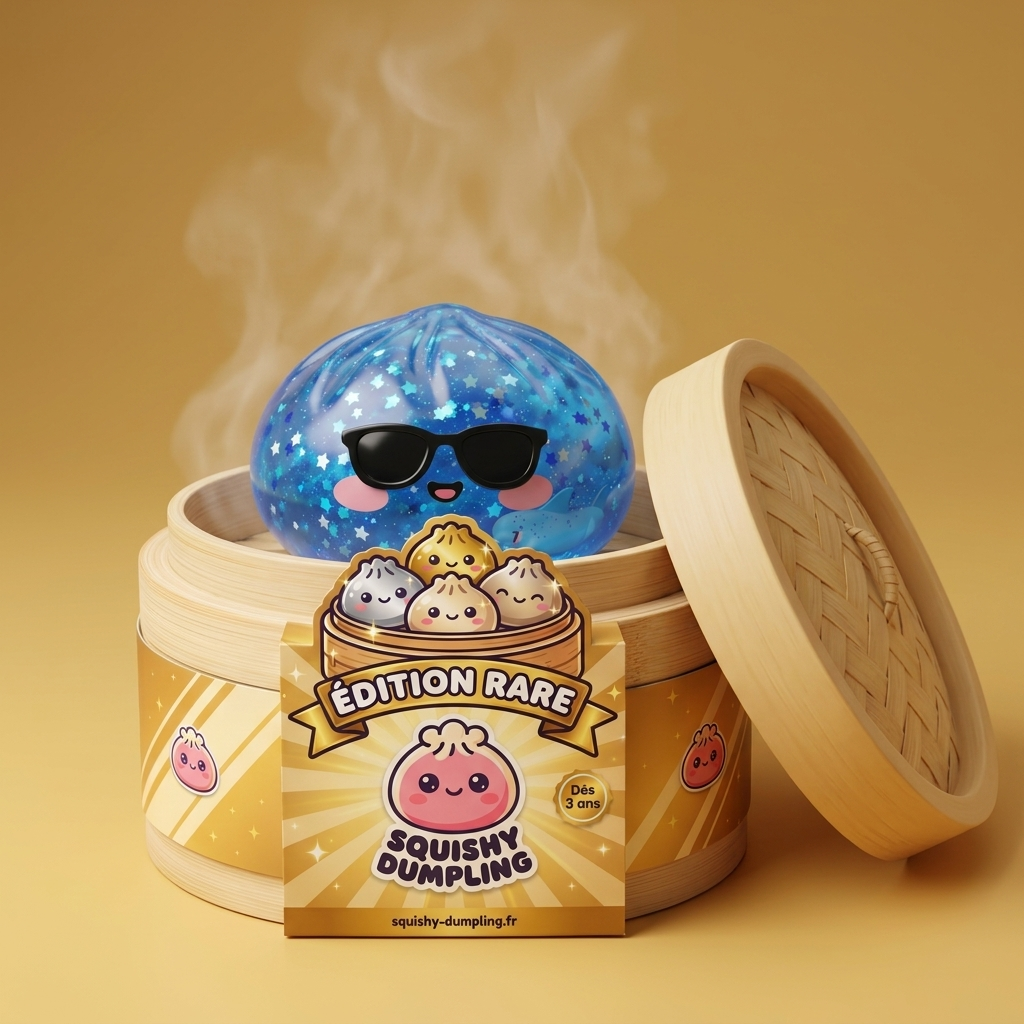 Squishy Dumpling Okulary Sparkle w bambusowym koszyku