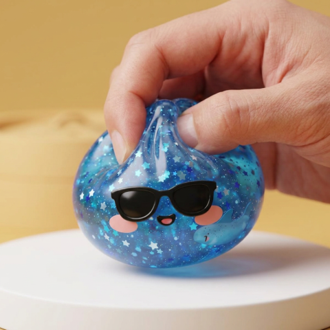 Squishy Dumpling Okulary Sparkle efekt slow-rise w akcji