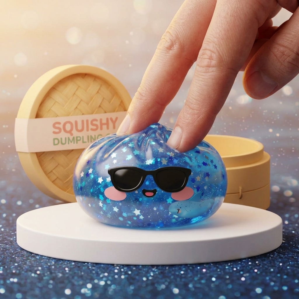 Squishy Dumpling Okulary Sparkle ściskany w dłoni