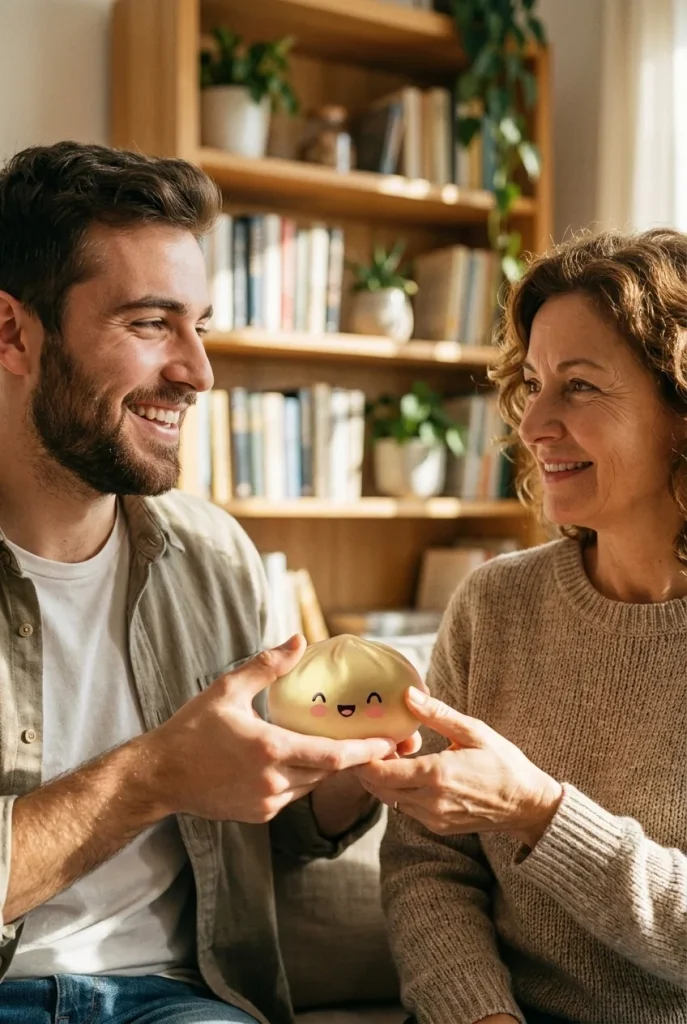 Dumpling Squishy Złoty Lucky jako pomysł na prezent