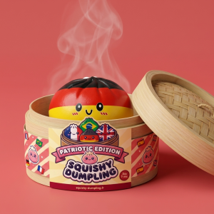 Flag Squishy Toy Niemcy Dumpling w bambusowym koszyku