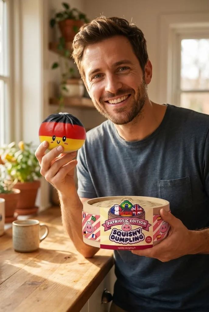 Flag Squishy Toy Niemcy Dumpling z pudełkiem
