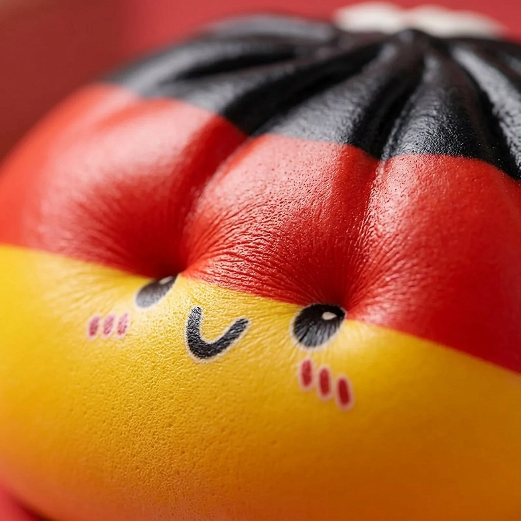 Flag Squishy Toy Niemcy Dumpling makro tekstury pianki
