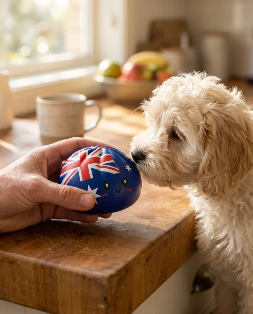 Flag Squishy Dumpling Australia z pluszakiem