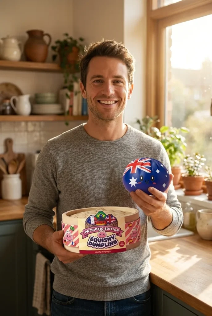 Flag Squishy Dumpling Australia z pudełkiem