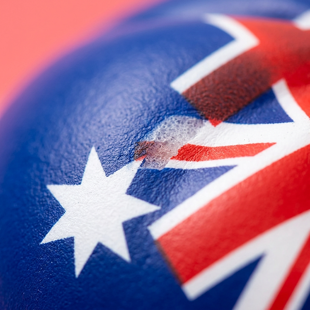 Flag Squishy Dumpling Australia makro tekstury pianki