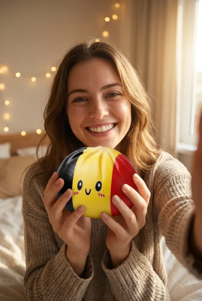 Squishy Dumpling Flag Belgia na co dzień