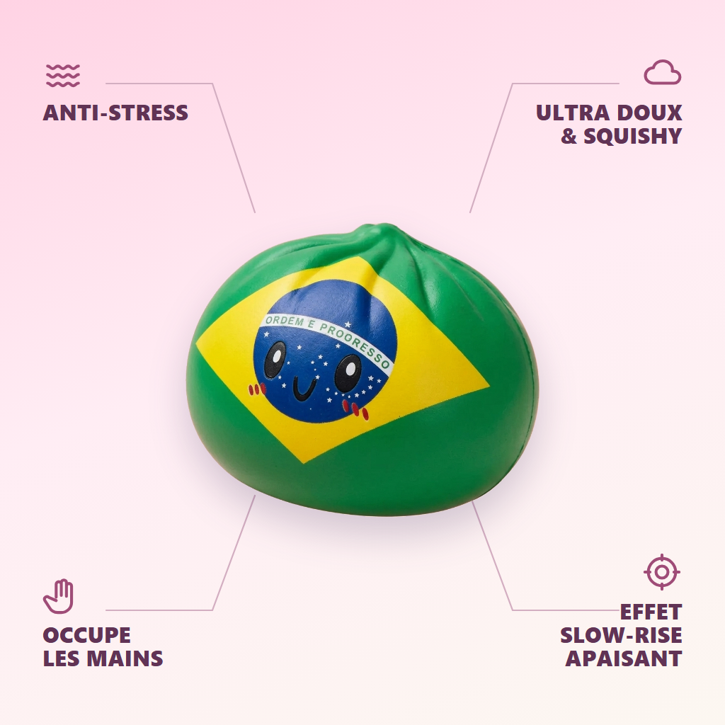 Dumpling Squishy Flag Brazylia infografika: najważniejsze zalety