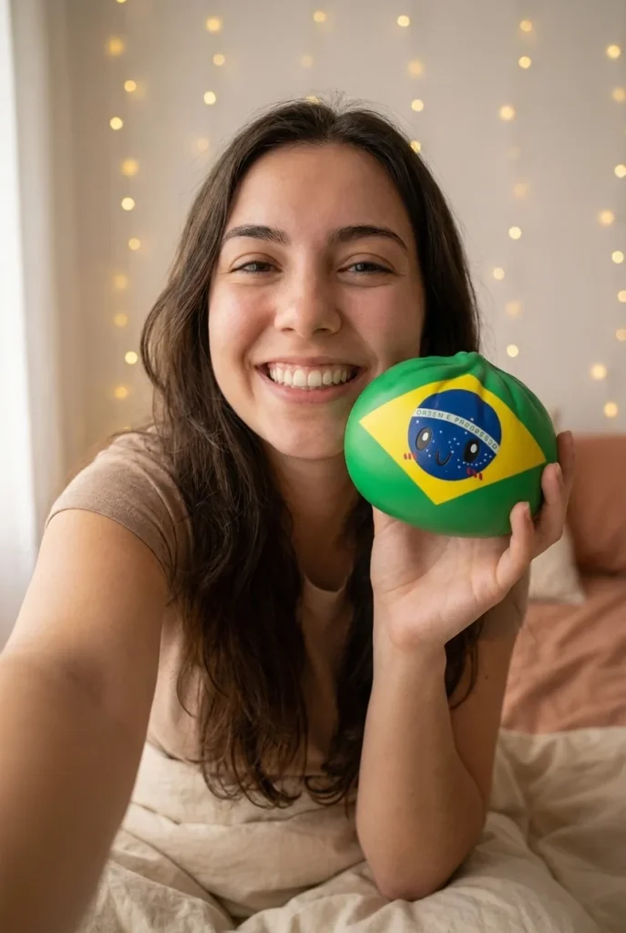 Dumpling Squishy Flag Brazylia na co dzień