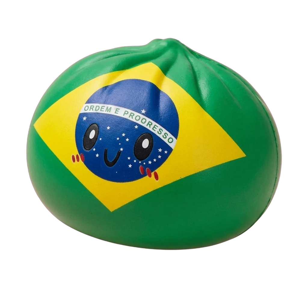 Dumpling Squishy Flag Brazylia ściskany w dłoni