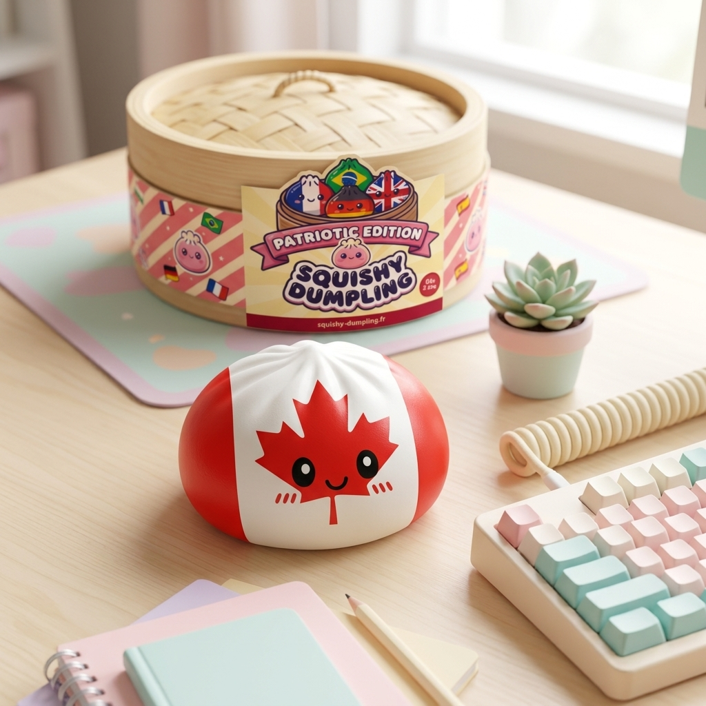 Flag Squishy Dumpling Kanada w codziennej aranżacji