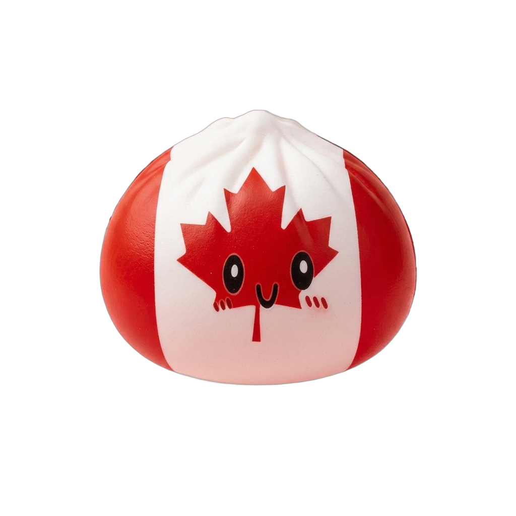 Flag Squishy Dumpling Kanada ściskany w dłoni