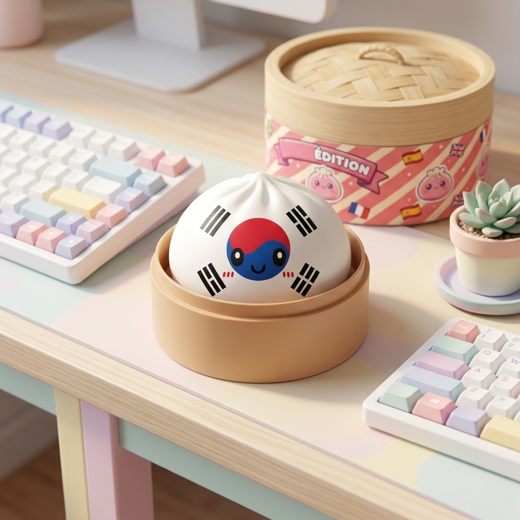 Flag Squishy Dumpling Korea Południowa w codziennej aranżacji