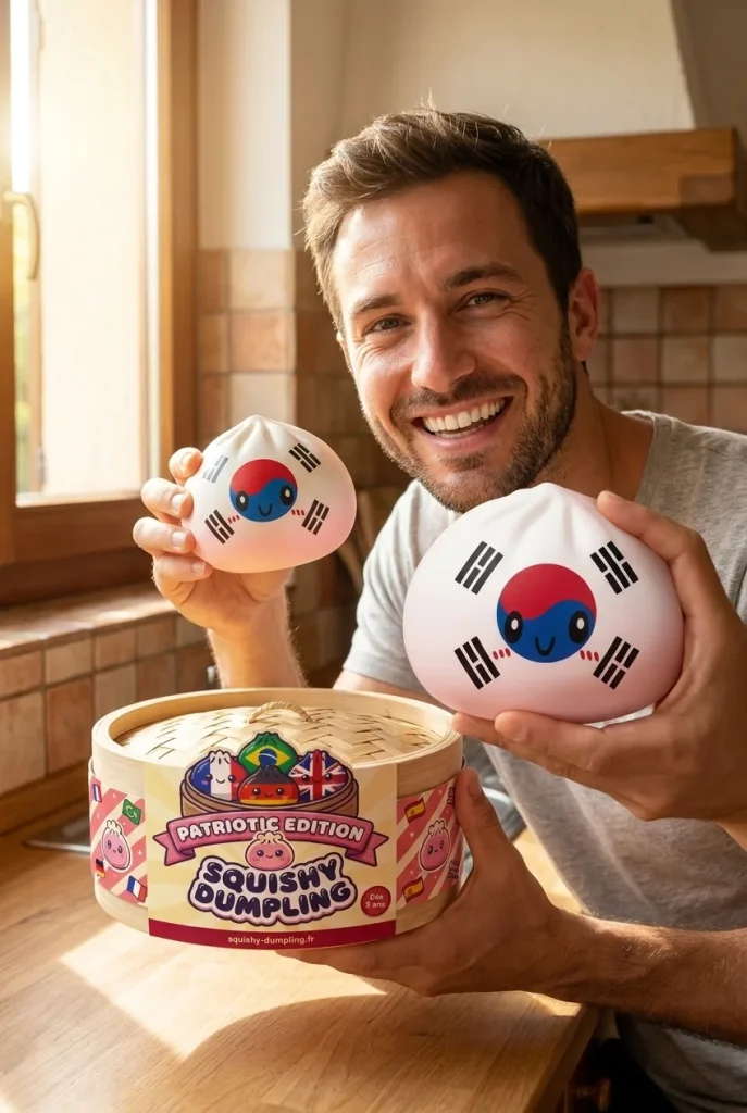 Flag Squishy Dumpling Korea Południowa z pudełkiem