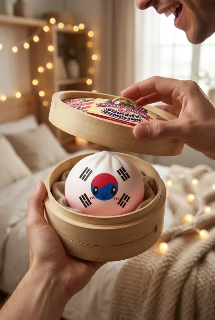 Flag Squishy Dumpling Korea Południowa podczas rozpakowywania