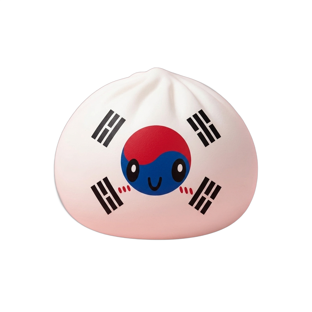 Flag Squishy Dumpling Korea Południowa ściskany w dłoni