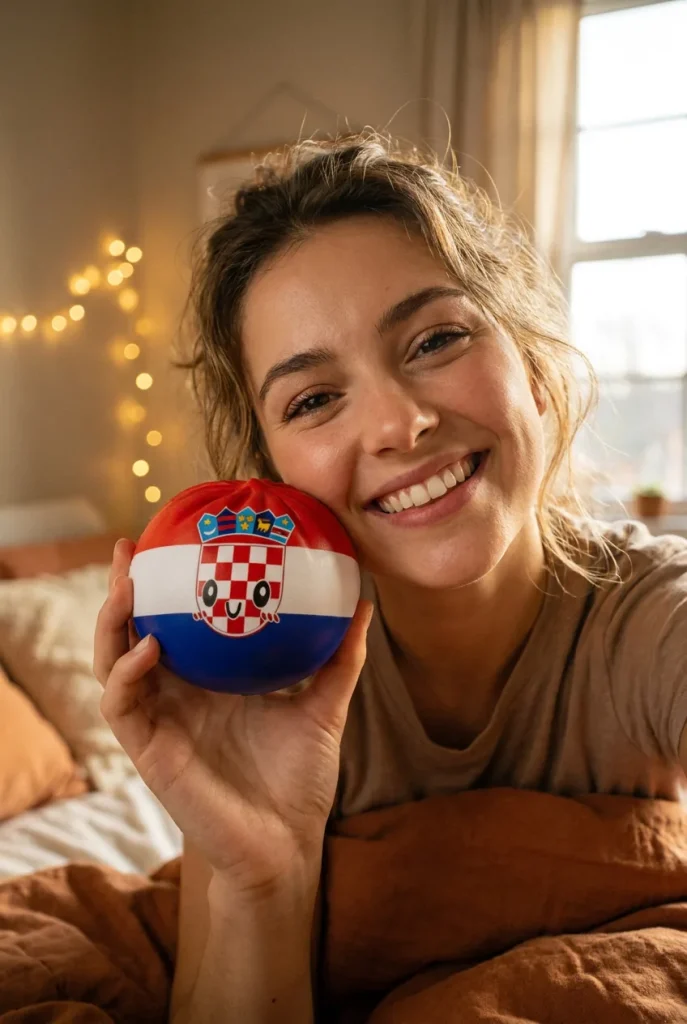 Flag Squishy Dumpling Chorwacja Antystresowy Bao na co dzień