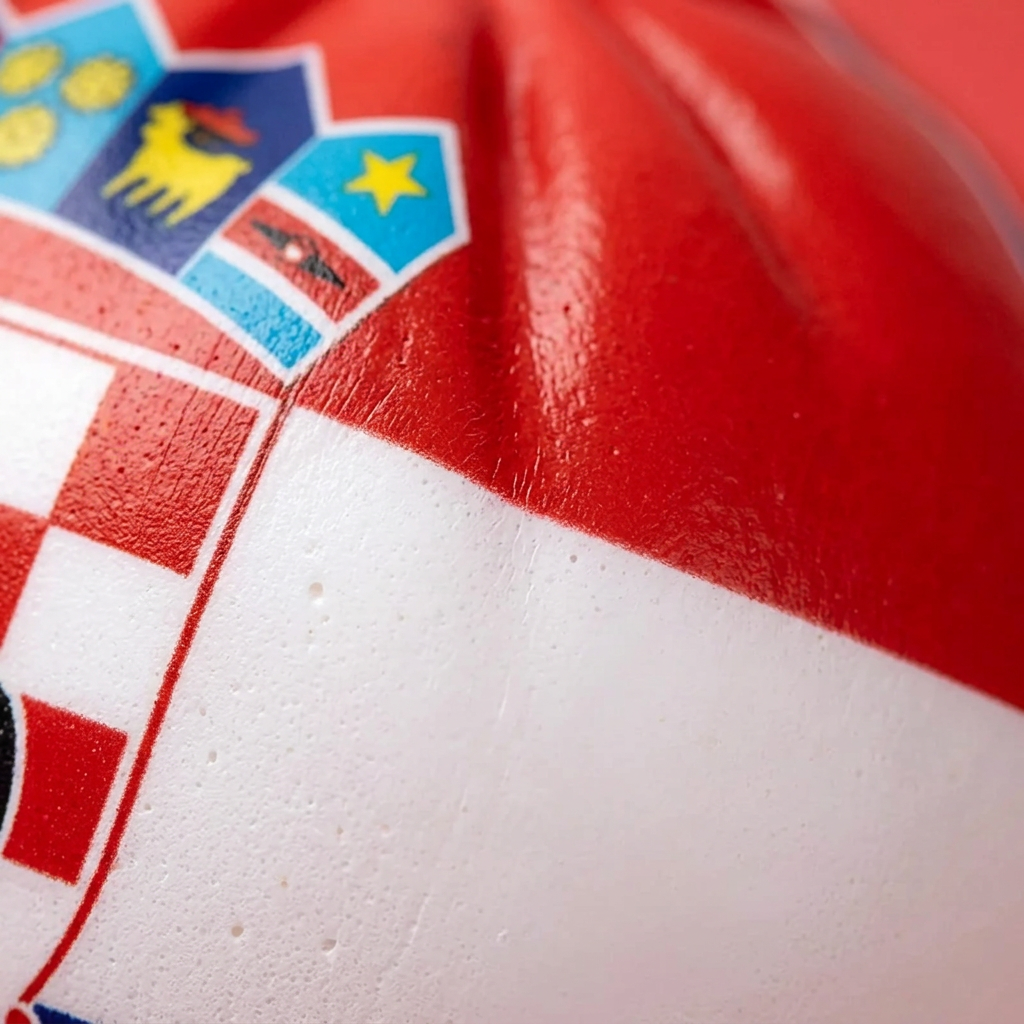 Flag Squishy Dumpling Chorwacja Antystresowy Bao makro tekstury pianki