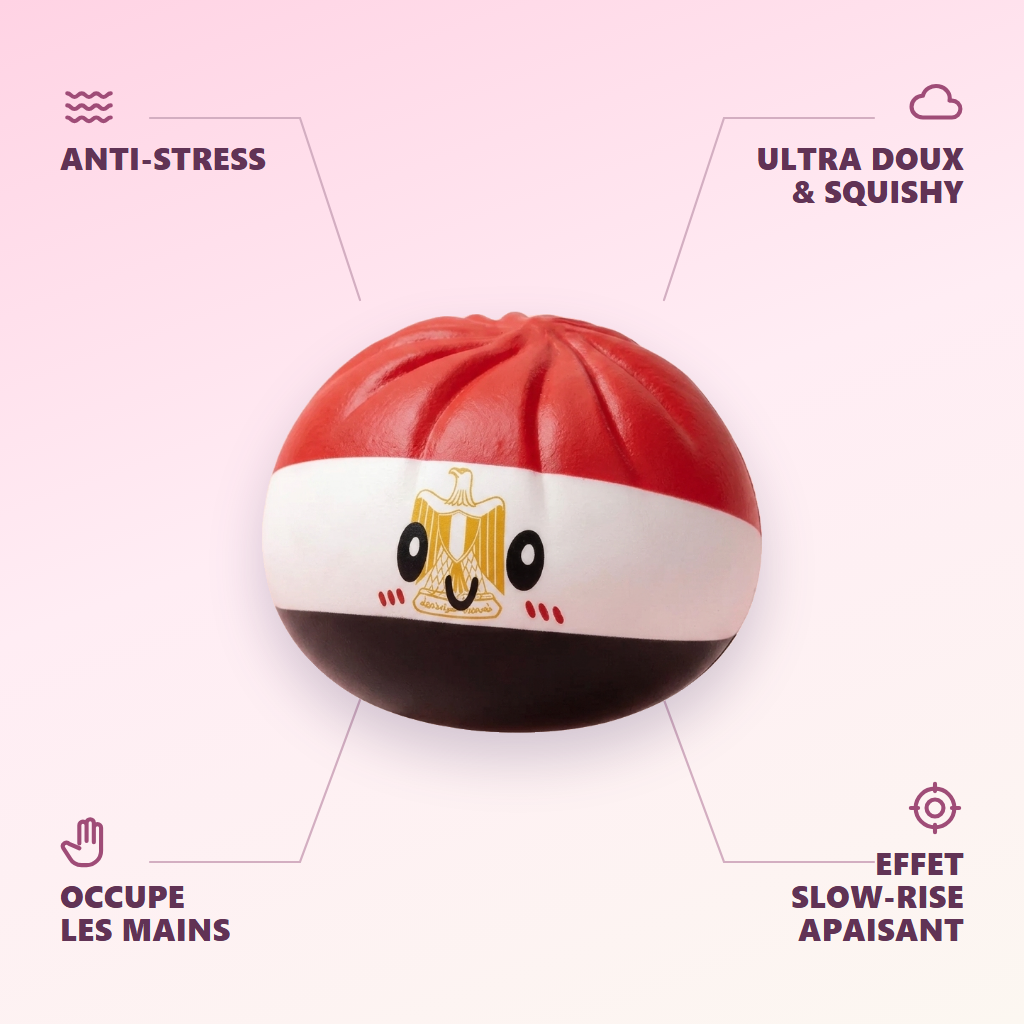 Flag Dumpling Squishy Egipt infografika: najważniejsze zalety