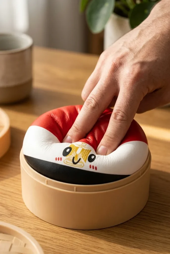 Flag Dumpling Squishy Egipt podczas ściskania