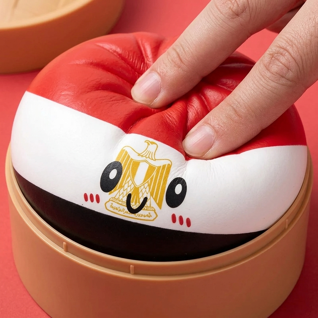 Flag Dumpling Squishy Egipt ściskany w dłoni