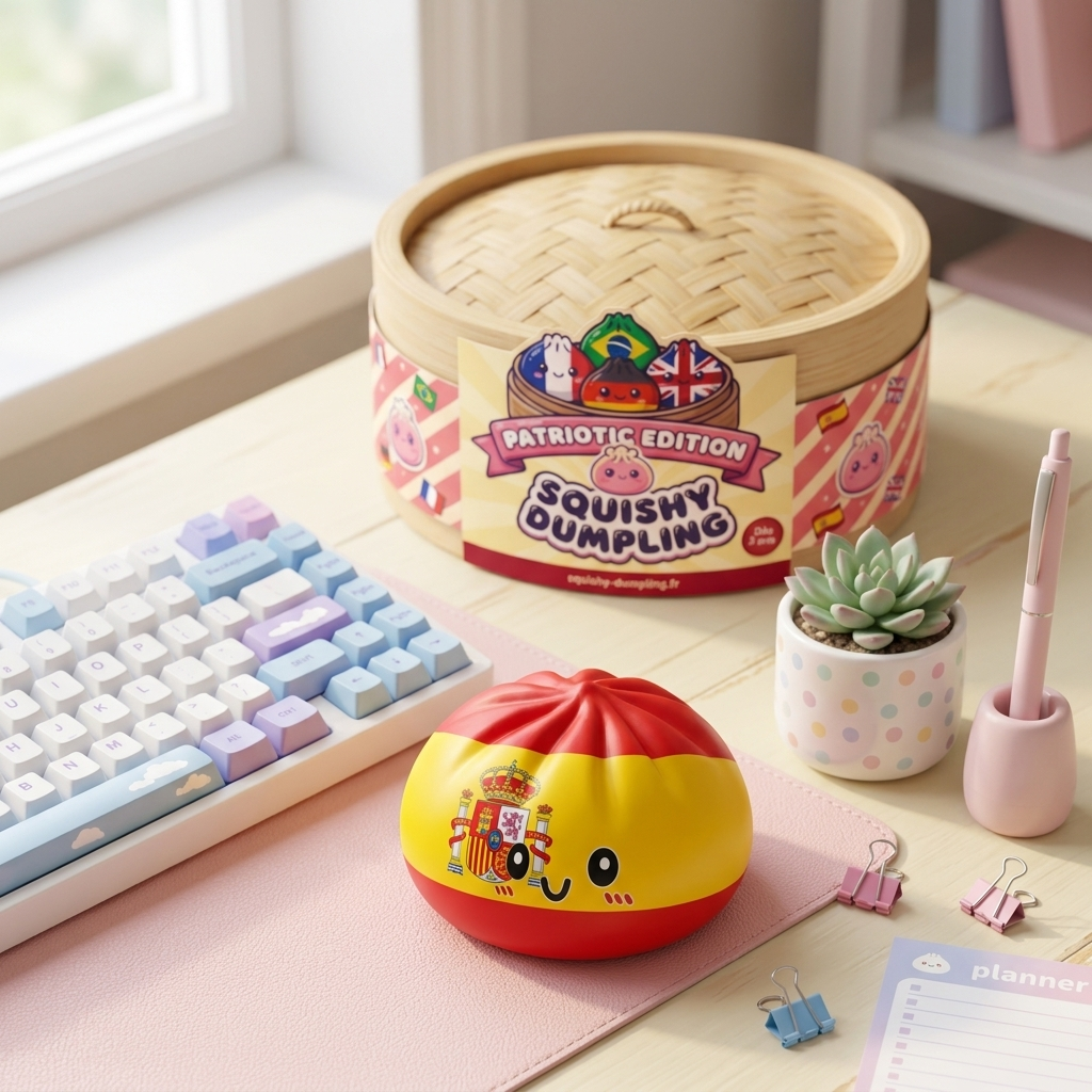 Squishy Flag Dumpling Hiszpania w codziennej aranżacji