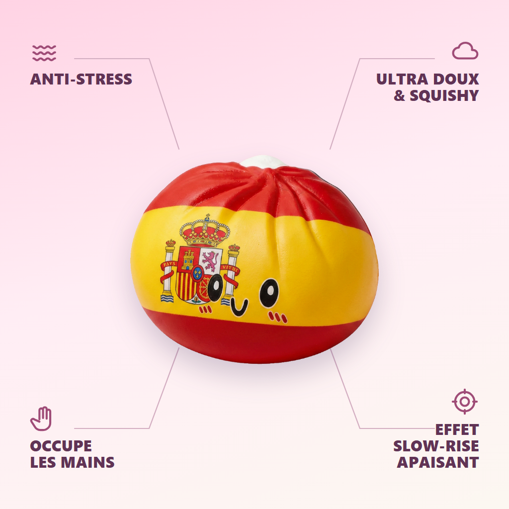 Squishy Flag Dumpling Hiszpania infografika: najważniejsze zalety