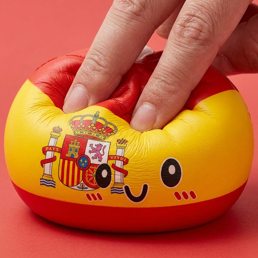 Squishy Flag Dumpling Hiszpania ściskany w dłoni