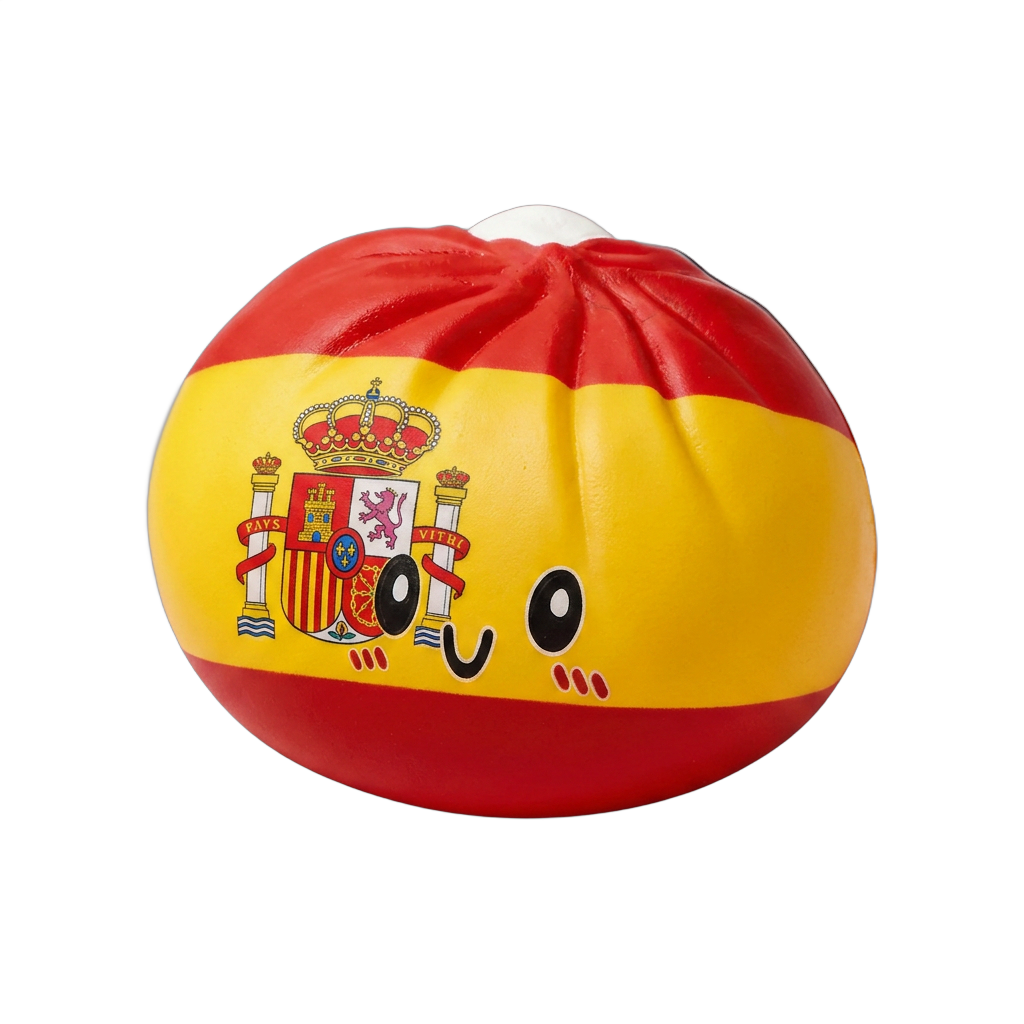 Squishy Flag Dumpling Hiszpania ściskany w dłoni