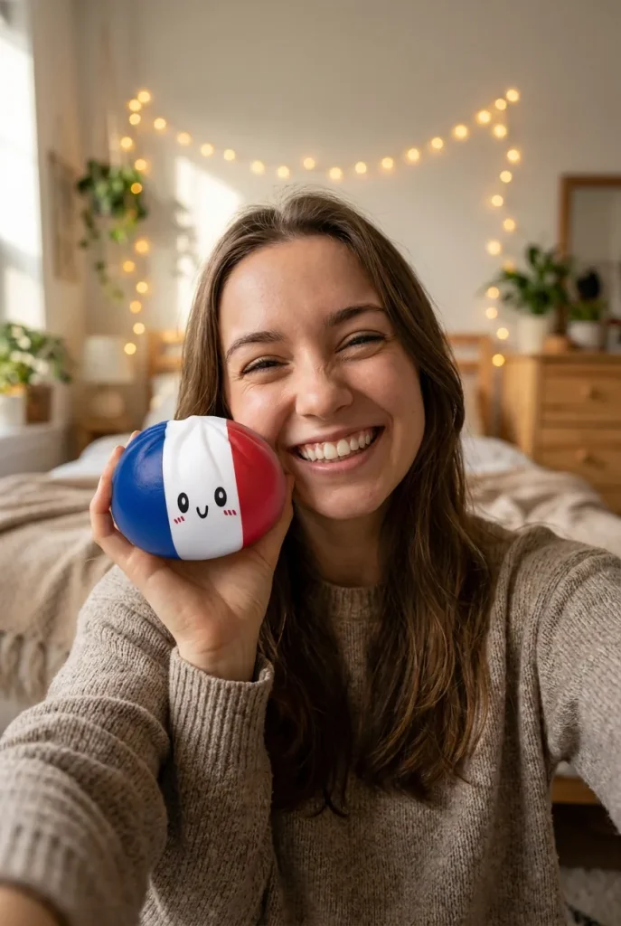 France Flag Squishy Dumpling Trójkolorowy na co dzień