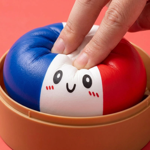 France Flag Squishy Dumpling Trójkolorowy ściskany w dłoni