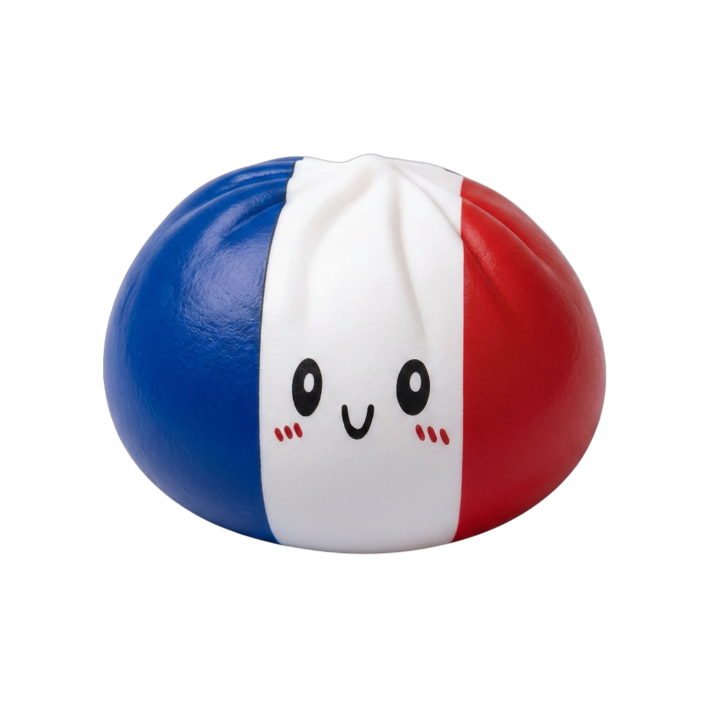 France Flag Squishy Dumpling Trójkolorowy ściskany w dłoni