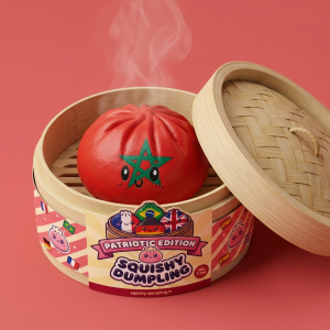 Flag Squishy Dumpling Maroko w bambusowym koszyku