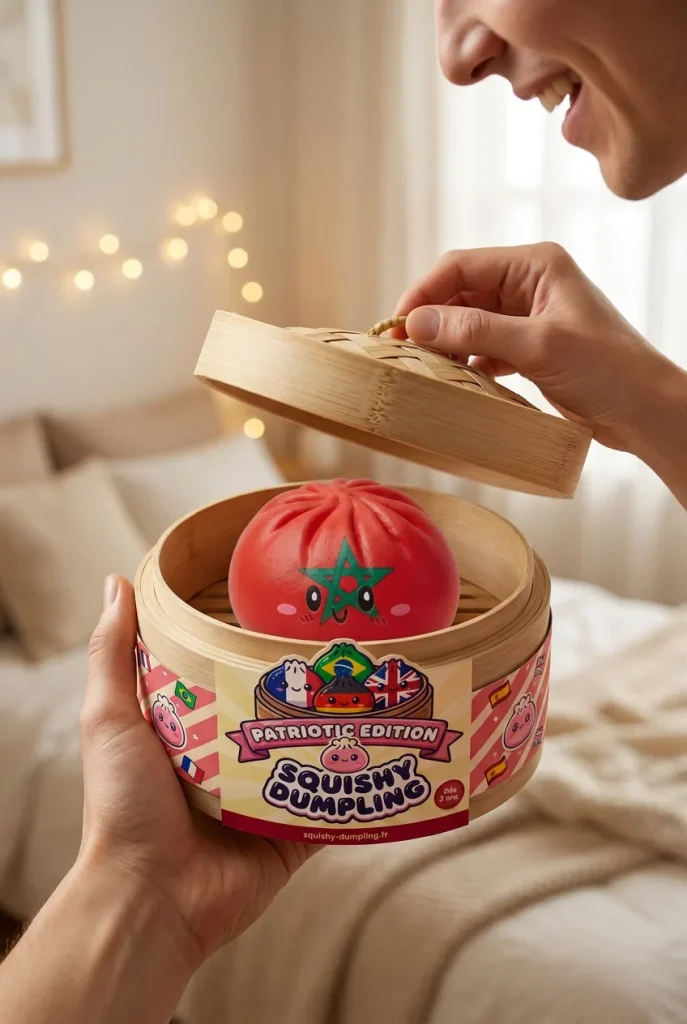 Flag Squishy Dumpling Maroko podczas rozpakowywania