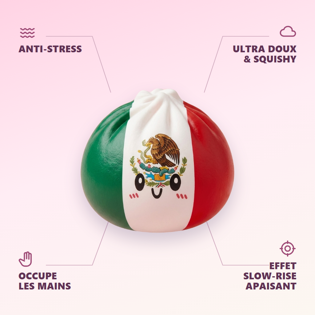 Flag Squishy Dumpling Meksyk infografika: najważniejsze zalety