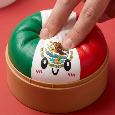 Flag Squishy Dumpling Meksyk ściskany w dłoni