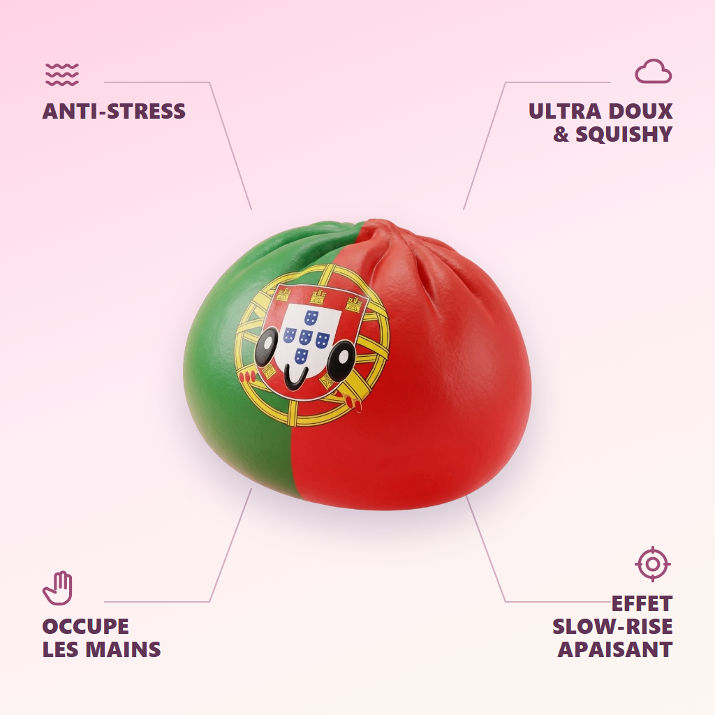 Squishy Dumpling Portugal Flaga infografika: najważniejsze zalety