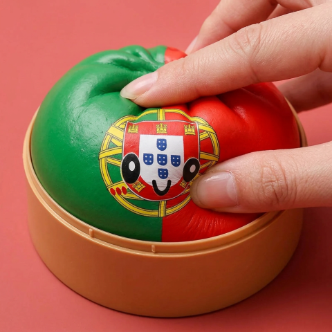 Squishy Dumpling Portugal Flaga ściskany w dłoni