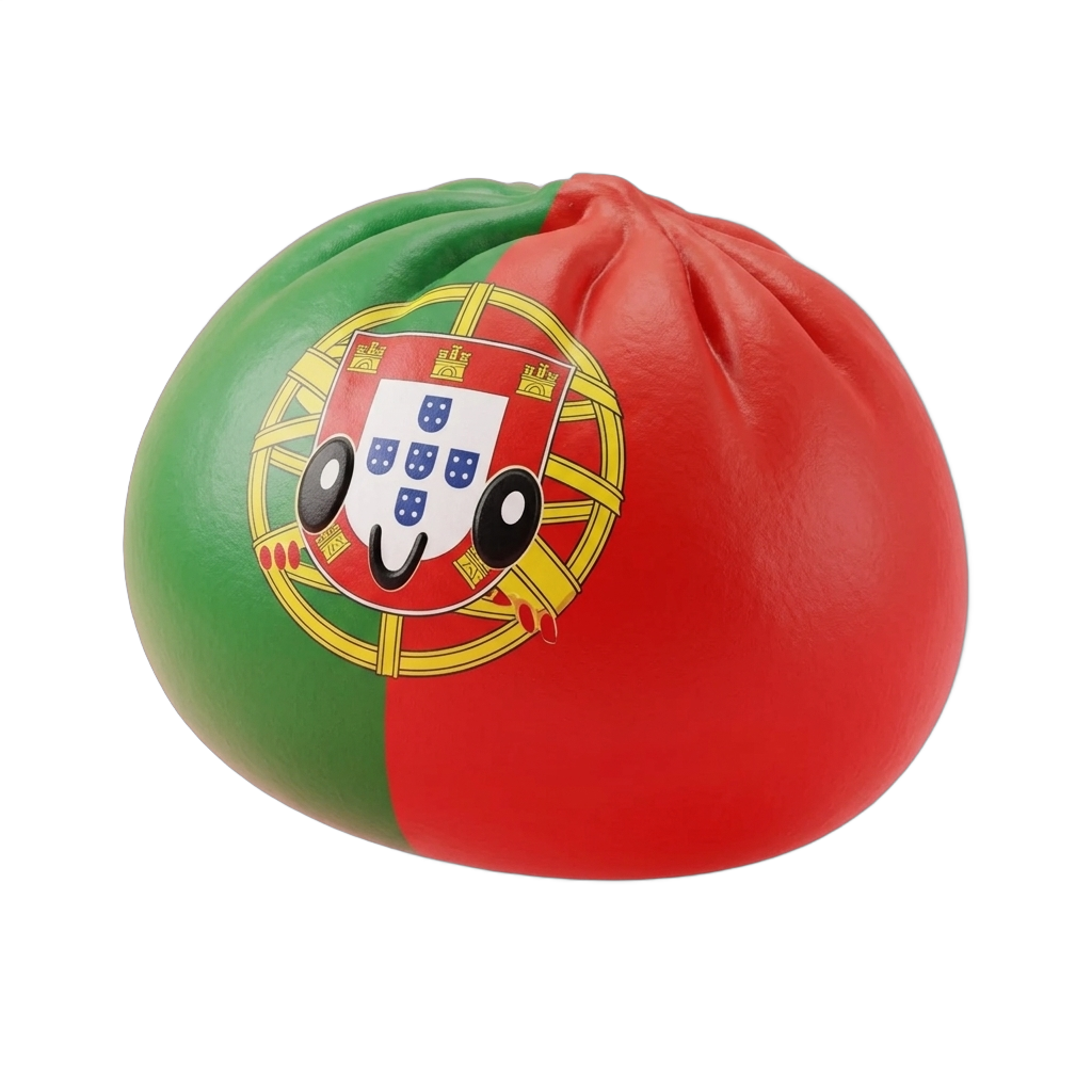 Squishy Dumpling Portugal Flaga ściskany w dłoni