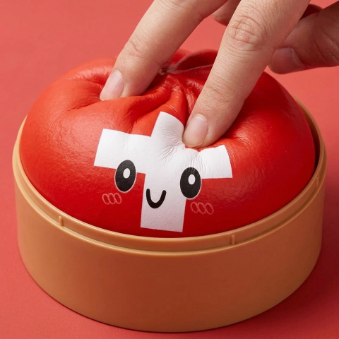 Flag Squishy Toy Szwajcaria Dumpling ściskany w dłoni