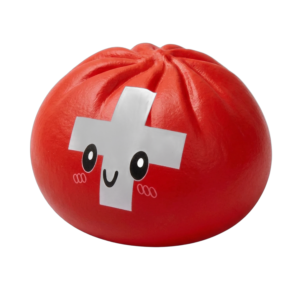 Flag Squishy Toy Szwajcaria Dumpling ściskany w dłoni
