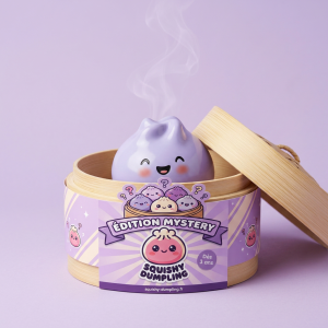 Dumpling Squishy Mystery Niespodzianka w bambusowym koszyku