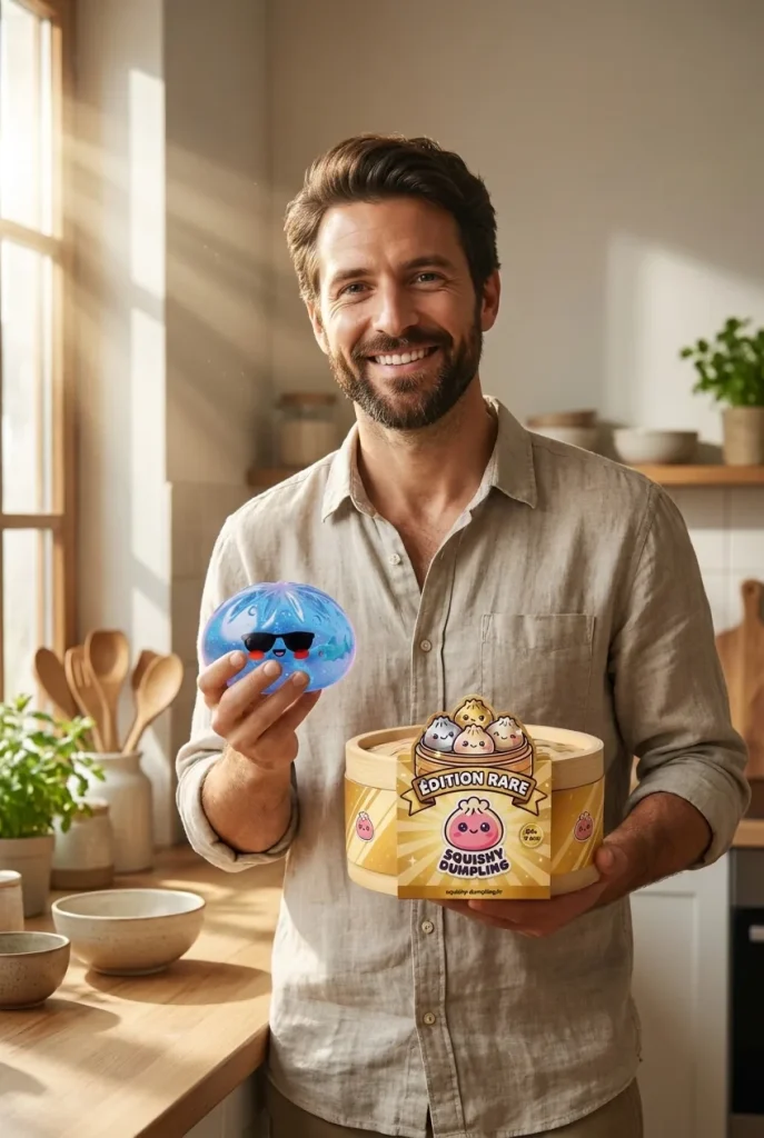 Dumpling Squishy w Okularach – Chłodny Rarytas z pudełkiem