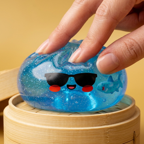 Dumpling Squishy w Okularach – Chłodny Rarytas ściskany w dłoni