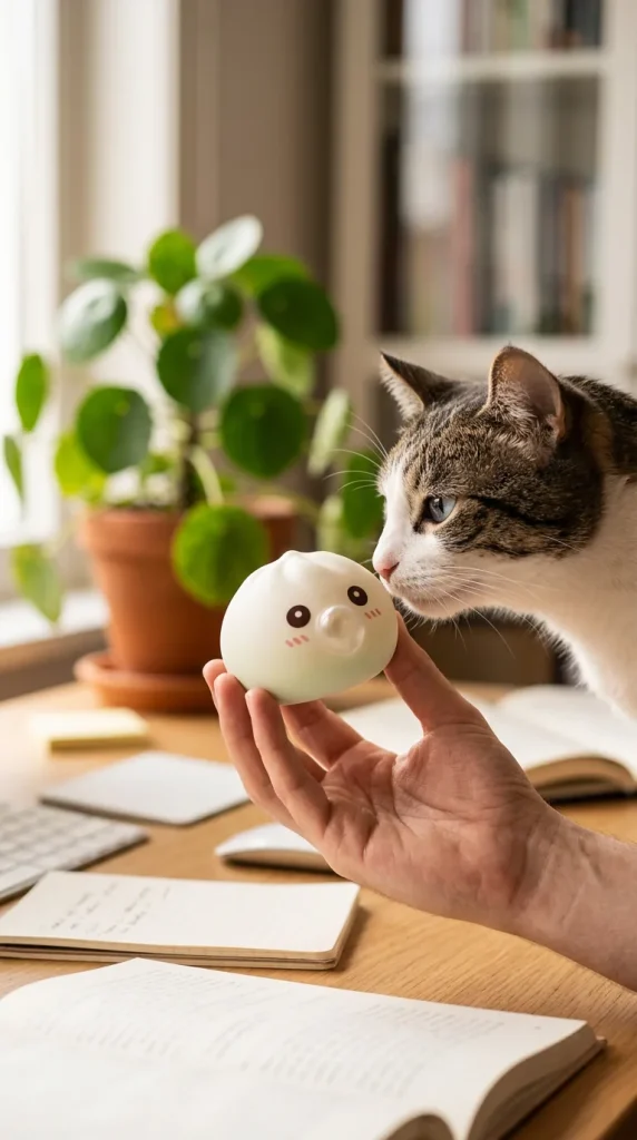 Giant Dumpling Squishy Biały Obłok z pluszakiem