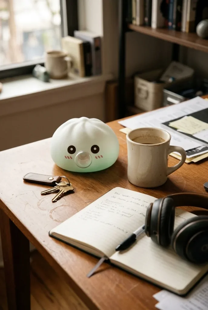 Giant Dumpling Squishy Biały Obłok na biurku