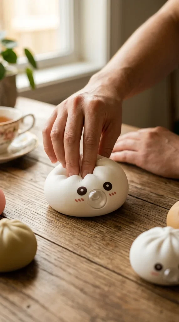 Giant Dumpling Squishy Biały Obłok podczas ściskania