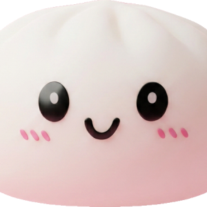 Dumpling Squishy Śnieżnobiały ściskany w dłoni
