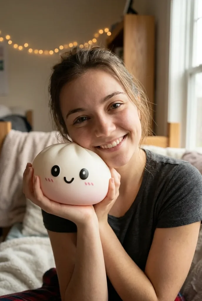 Dumpling Squishy Śnieżnobiały na co dzień